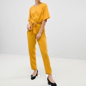 Miss Selfridge Tie Front Jumpsuit